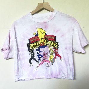 Power Rangers tie dye crop top